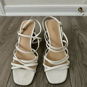 Via Spiga Everly Lizard Embossed Leather Sandal